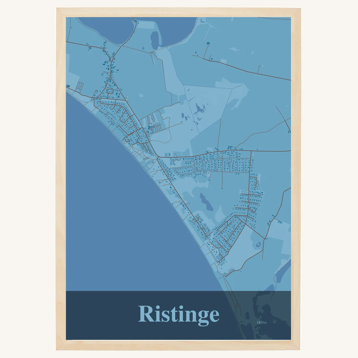 Ristinge plakat – Firkantet 2026 – Lys pastel blå