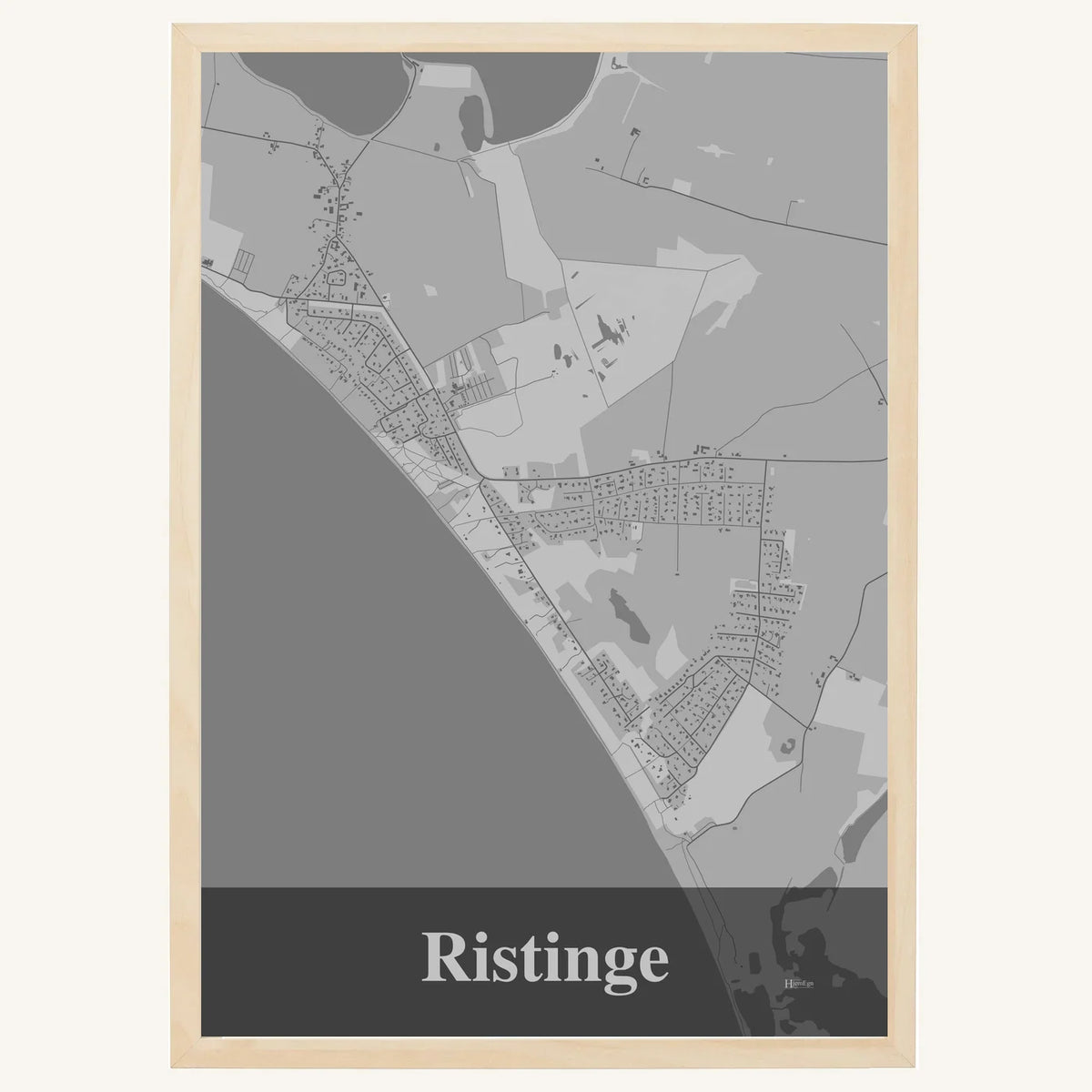 Ristinge plakat – Firkantet 2026 – Lys pastel grå