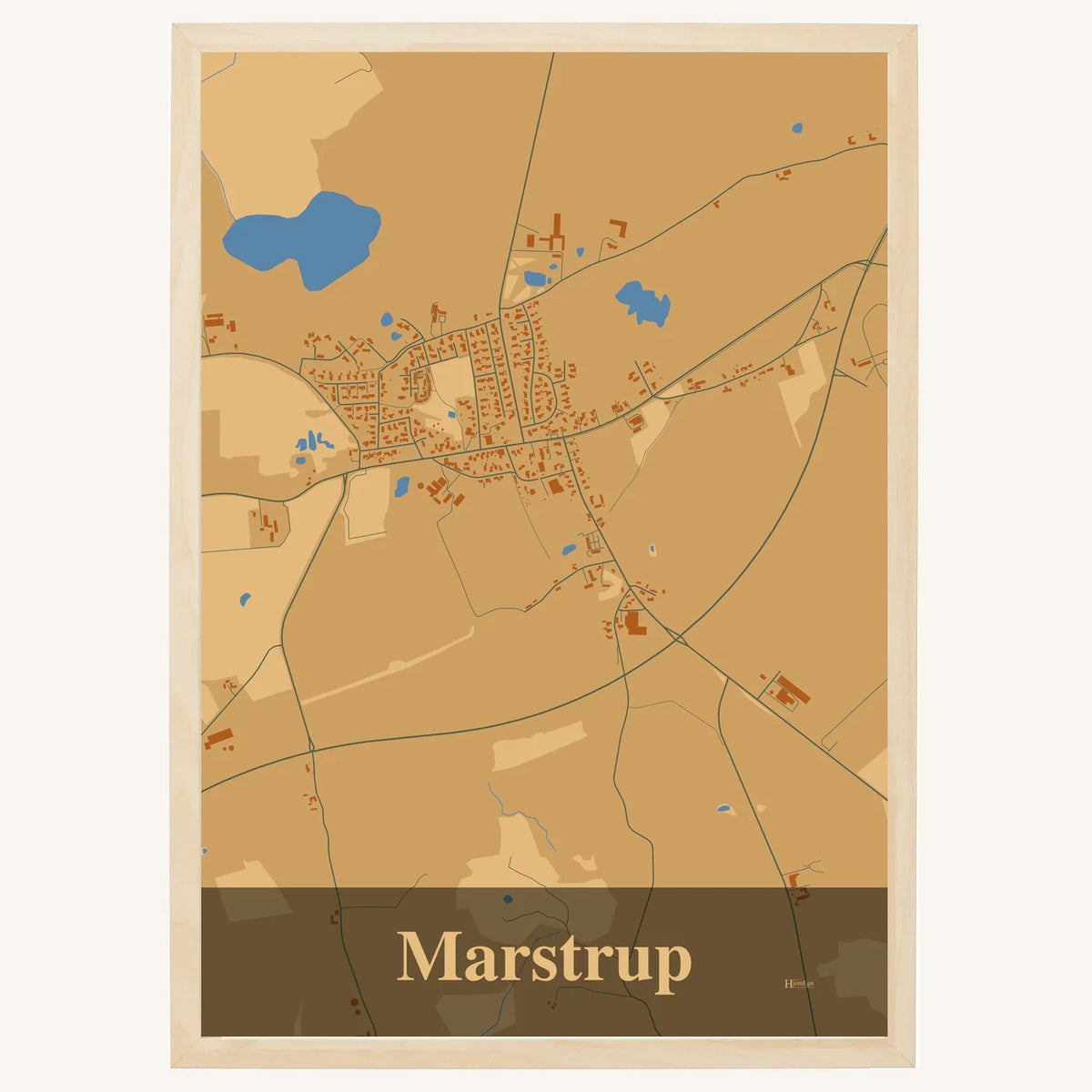 Marstrup plakat – Firkantet 2026 – Lys pastel brun
