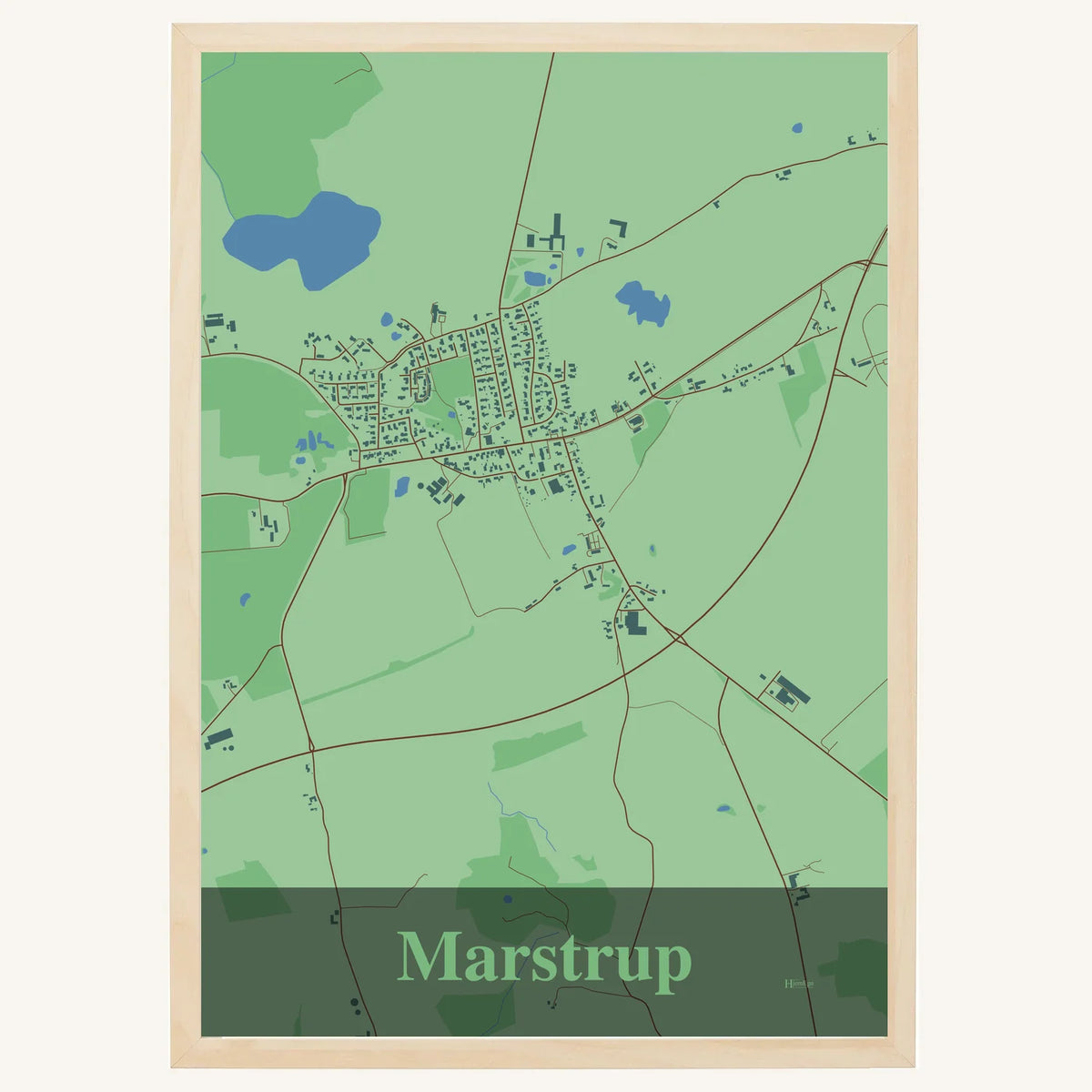 Marstrup plakat – Firkantet 2026 – Lys pastel grøn