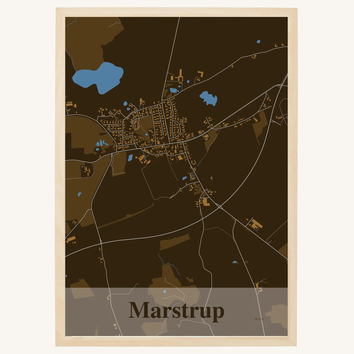 Marstrup plakat – Firkantet 2026 – Mørk brun
