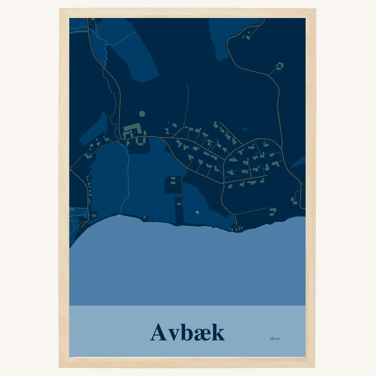 Avbæk plakat – Firkantet 2026 – Mørk blå