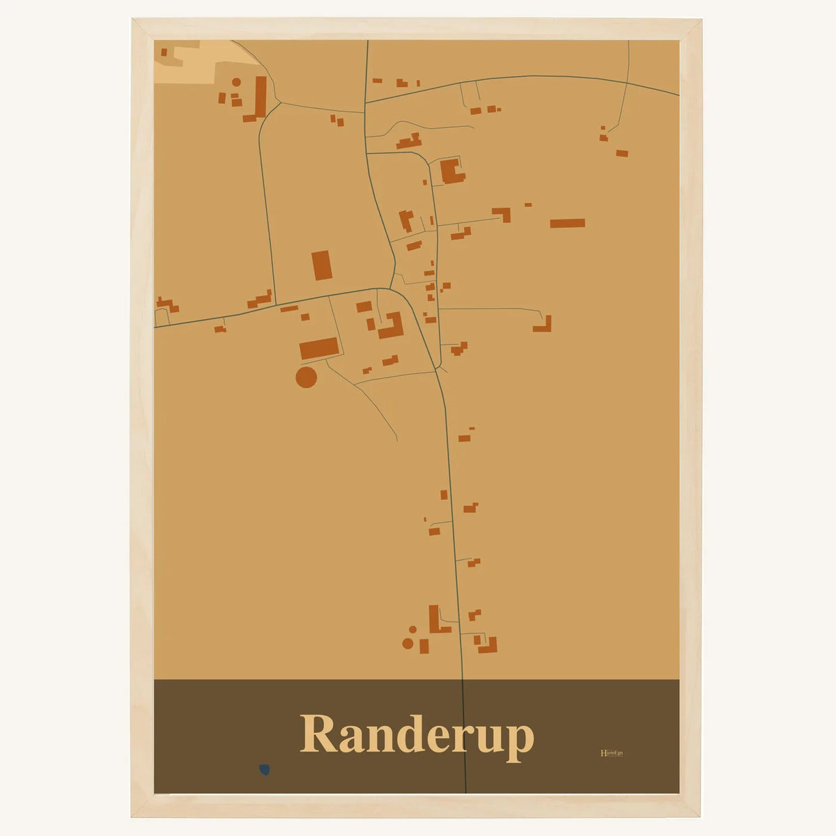 Randerup plakat – Firkantet 2026 – Lys pastel brun