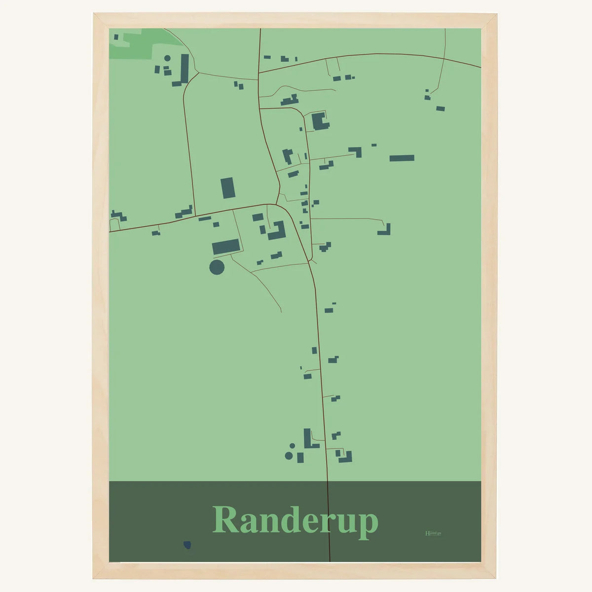 Randerup plakat – Firkantet 2026 – Lys pastel grøn