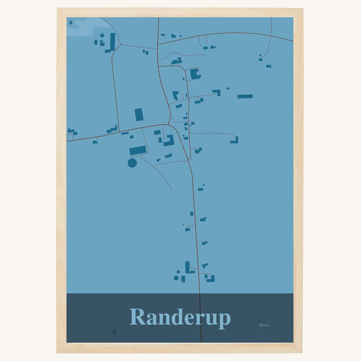 Randerup plakat – Firkantet 2026 – Lys pastel blå