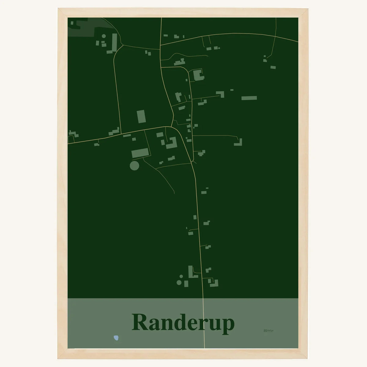 Randerup plakat – Firkantet 2026 – Mørk grøn