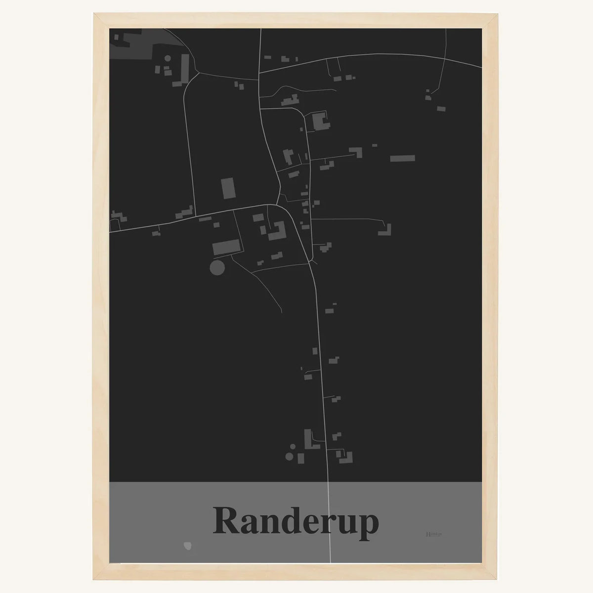 Randerup plakat – Firkantet 2026 – Mørk grå