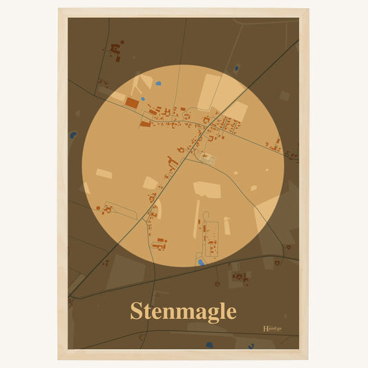 Stenmagle plakat – Centrum 2026 – Lys pastel brun