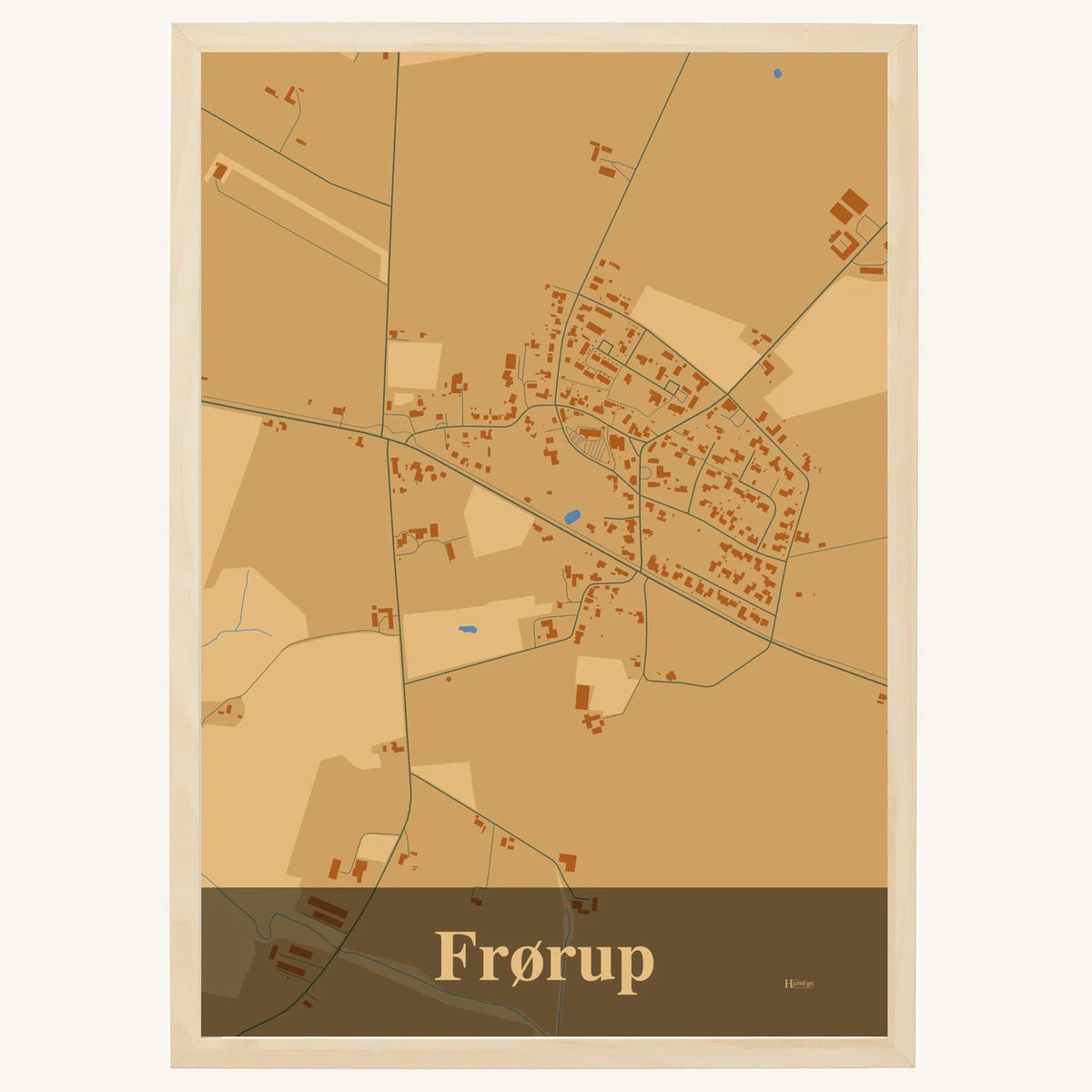Frørup plakat – Firkantet 2026 – Lys pastel brun
