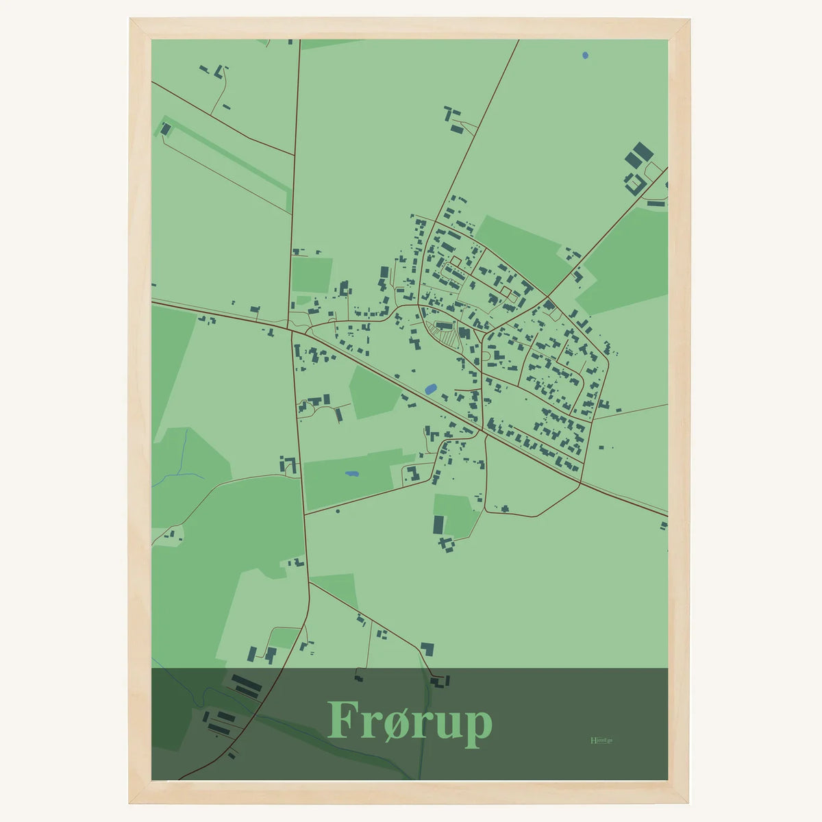 Frørup plakat – Firkantet 2026 – Lys pastel grøn