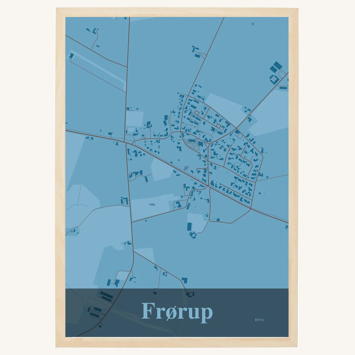 Frørup plakat – Firkantet 2026 – Lys pastel blå