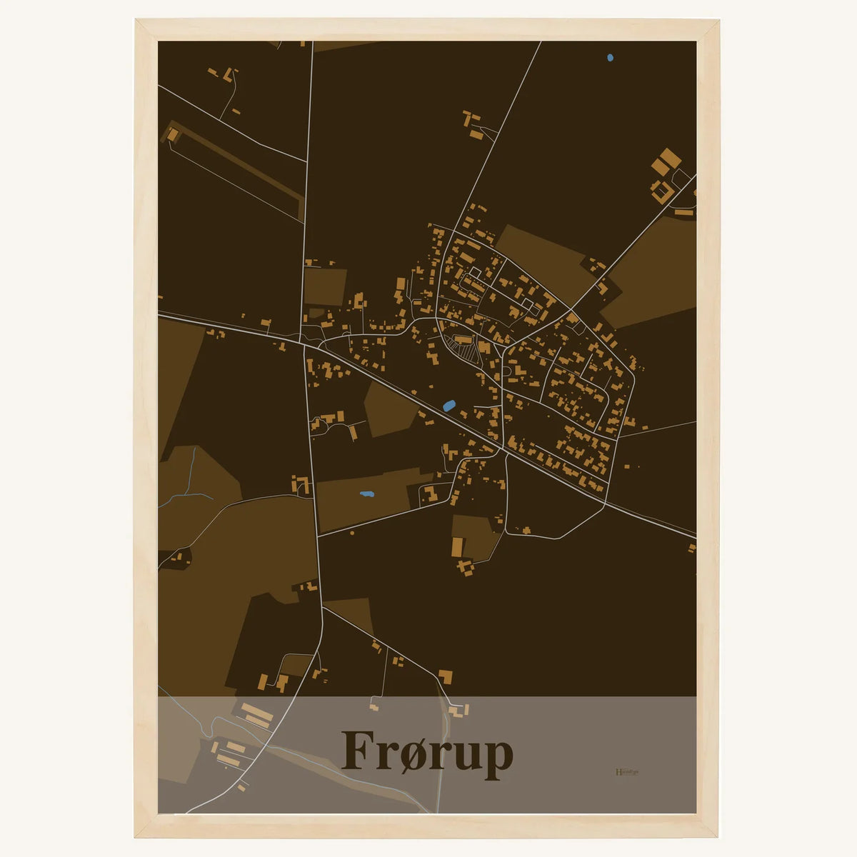 Frørup plakat – Firkantet 2026 – Mørk brun