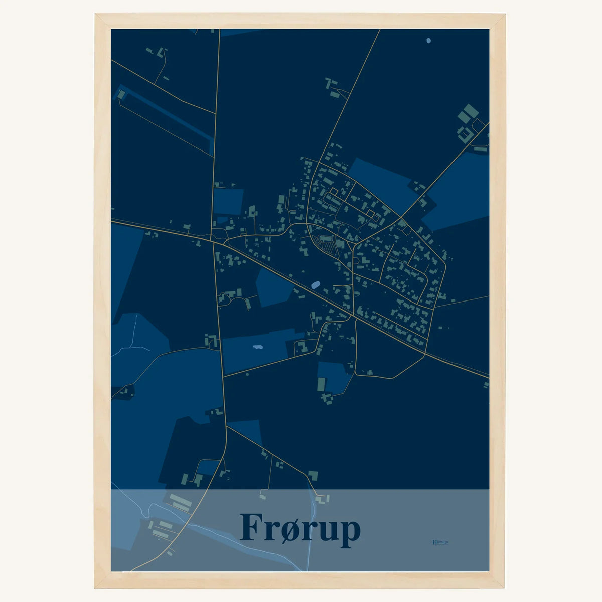 Frørup plakat – Firkantet 2026 – Mørk blå
