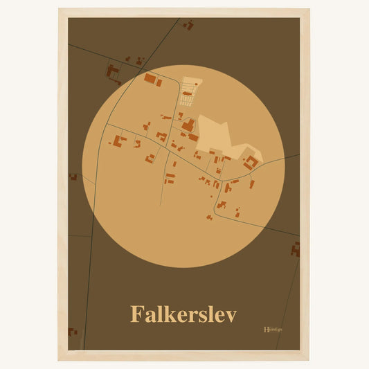 Falkerslev plakat – Centrum 2026 – Lys pastel brun