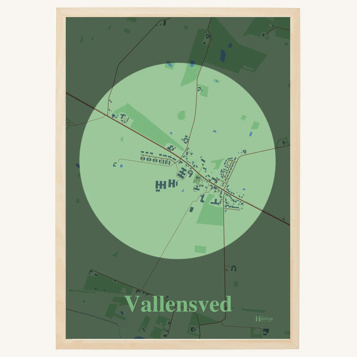 Vallensved plakat – Centrum 2026 – Lys pastel grøn