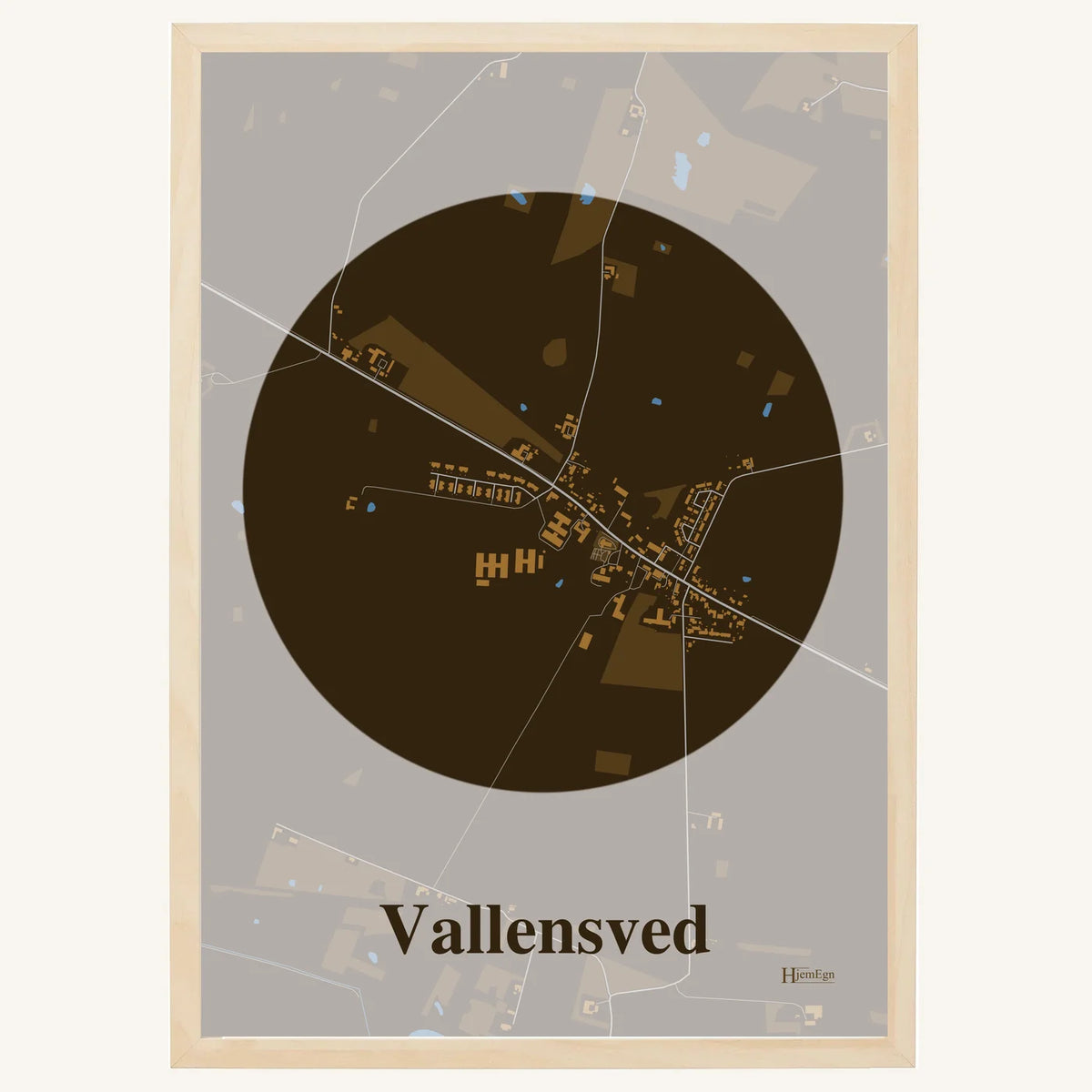 Vallensved plakat – Centrum 2026 – Mørk brun
