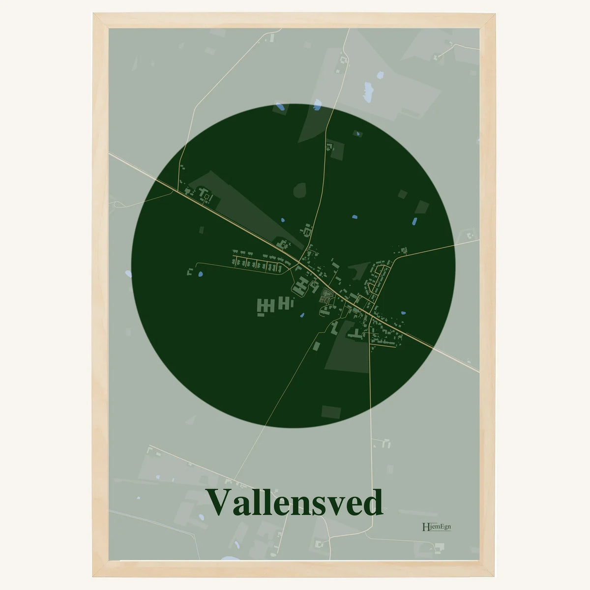 Vallensved plakat – Centrum 2026 – Mørk grøn