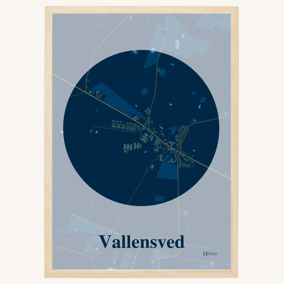 Vallensved plakat – Centrum 2026 – Mørk blå