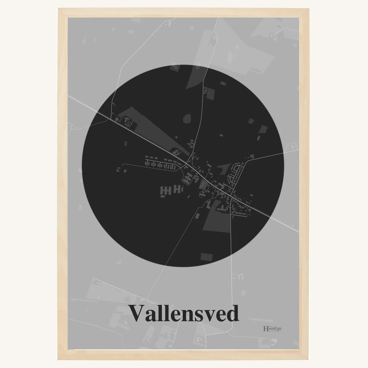 Vallensved plakat – Centrum 2026 – Mørk grå