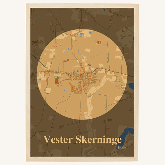 Vester Skerninge Plakat – Lys pastel brun
