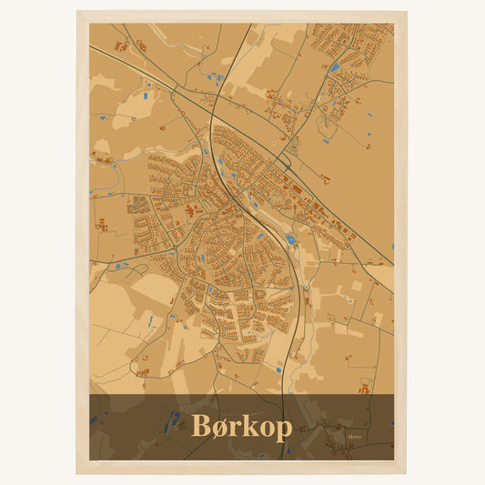 Børkop Plakat – Lys pastel brun