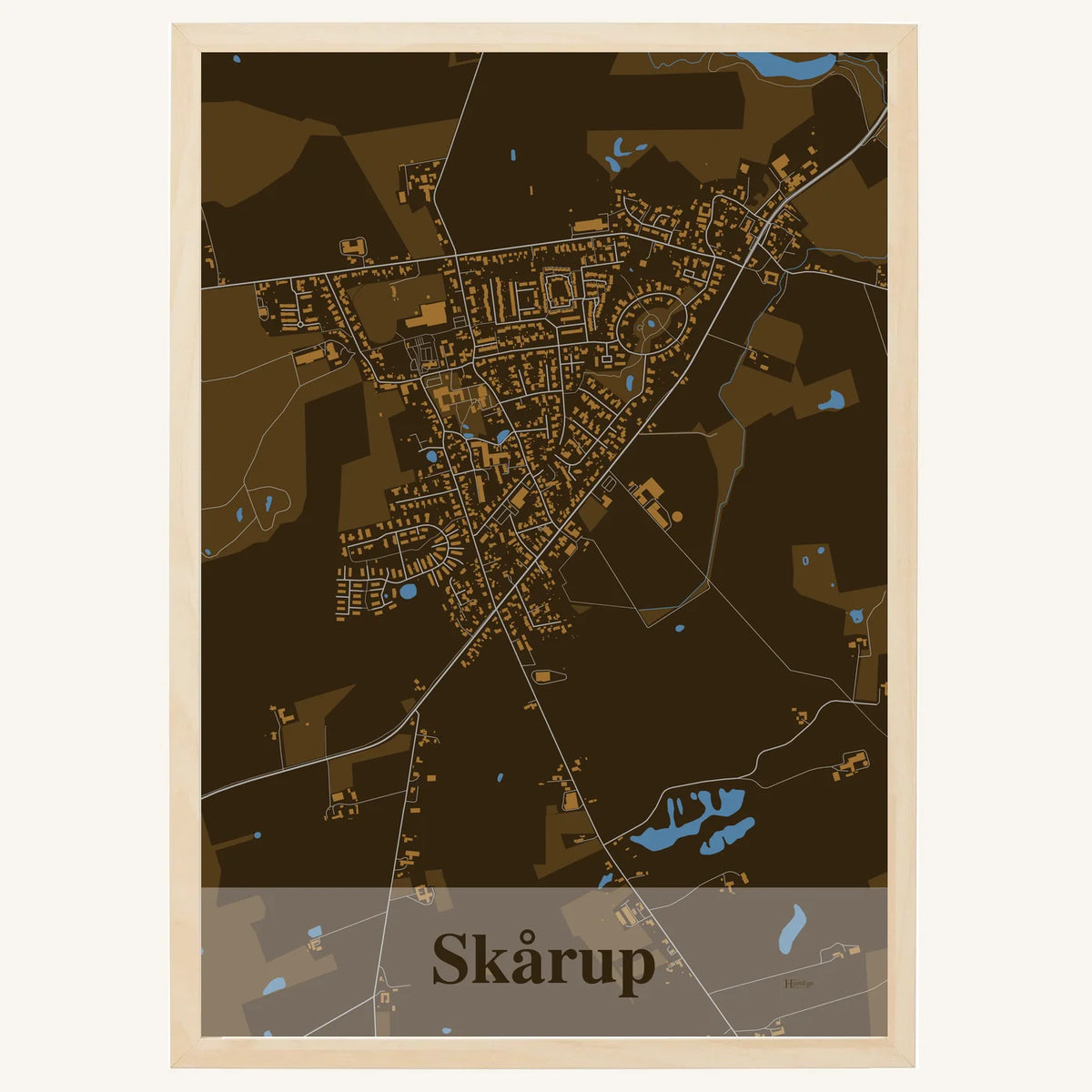 Skårup plakat – Firkantet 2026 – Mørk brun