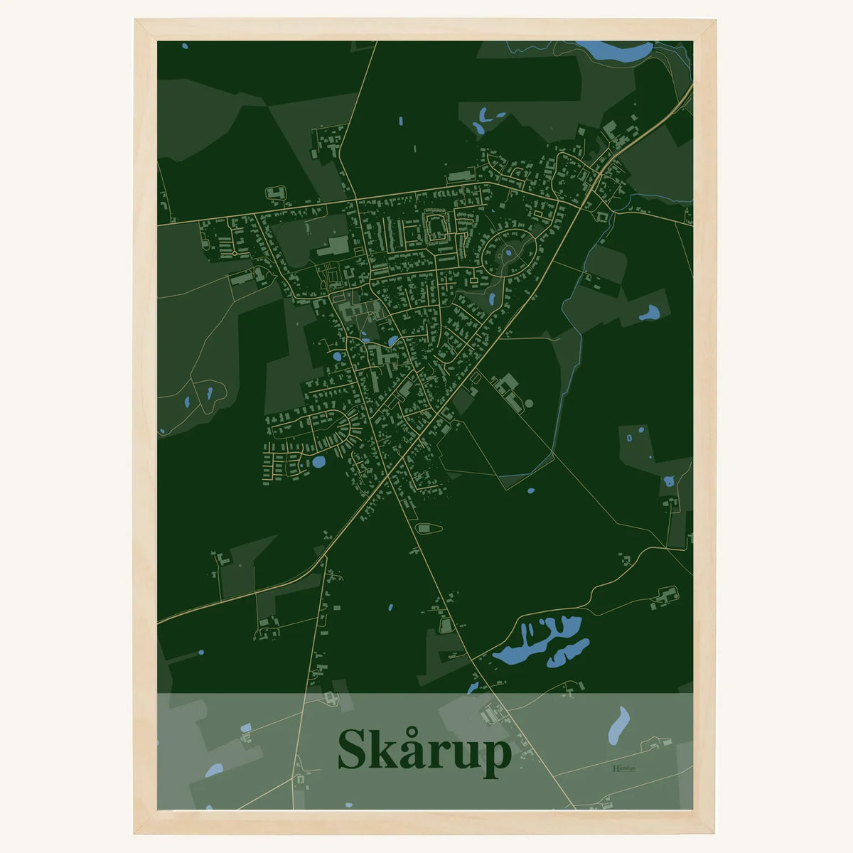 Skårup plakat – Firkantet 2026 – Mørk grøn