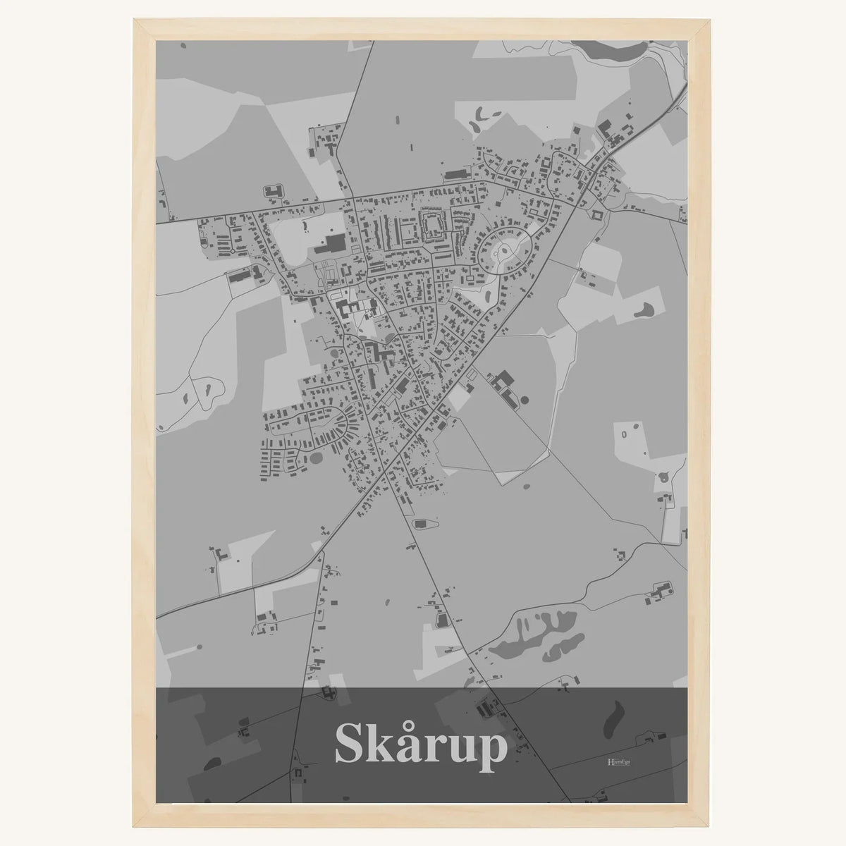Skårup plakat – Firkantet 2026 – Lys pastel grå