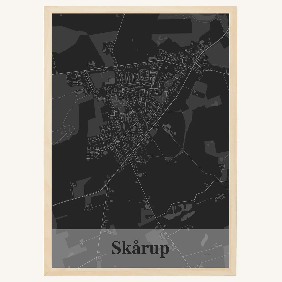 Skårup plakat – Firkantet 2026 – Mørk grå