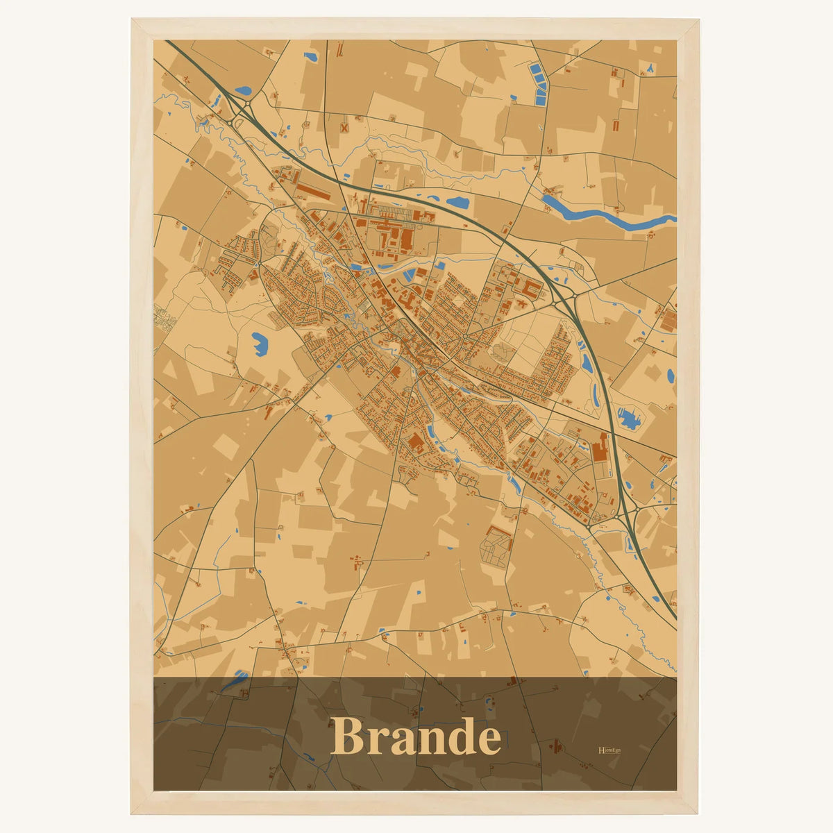 Brande plakat – Firkantet 2026 – Lys pastel brun