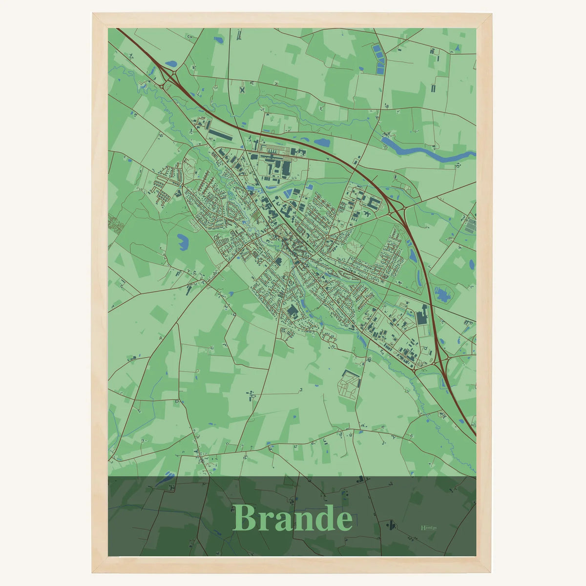 Brande plakat – Firkantet 2026 – Lys pastel grøn