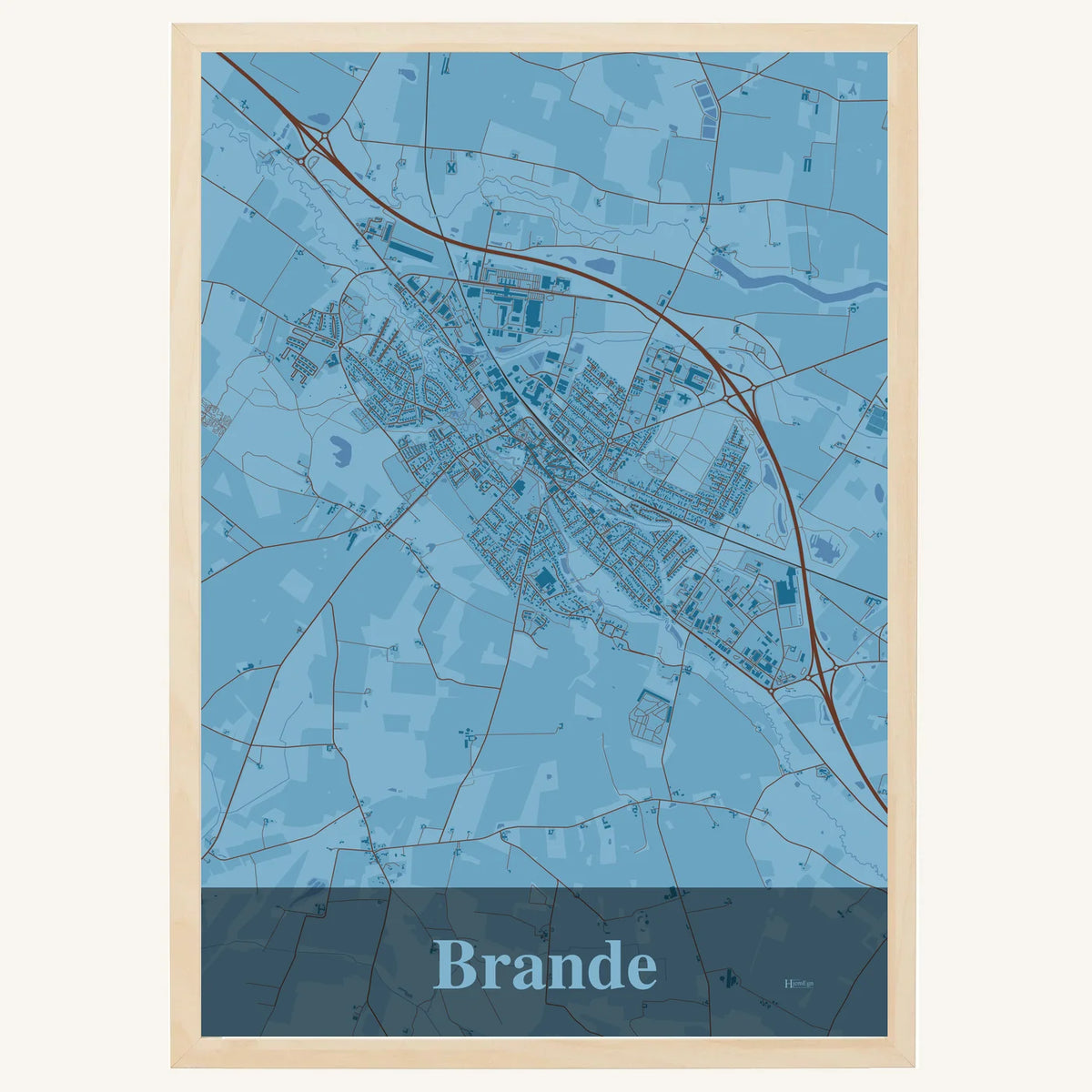 Brande plakat – Firkantet 2026 – Lys pastel blå