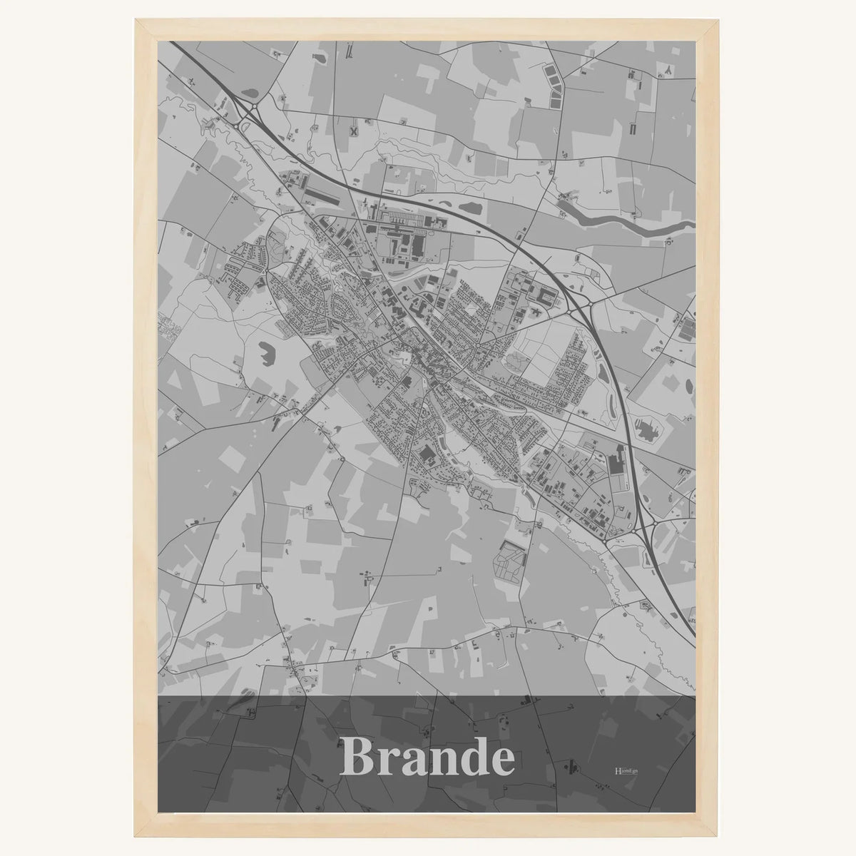 Brande plakat – Firkantet 2026 – Lys pastel grå