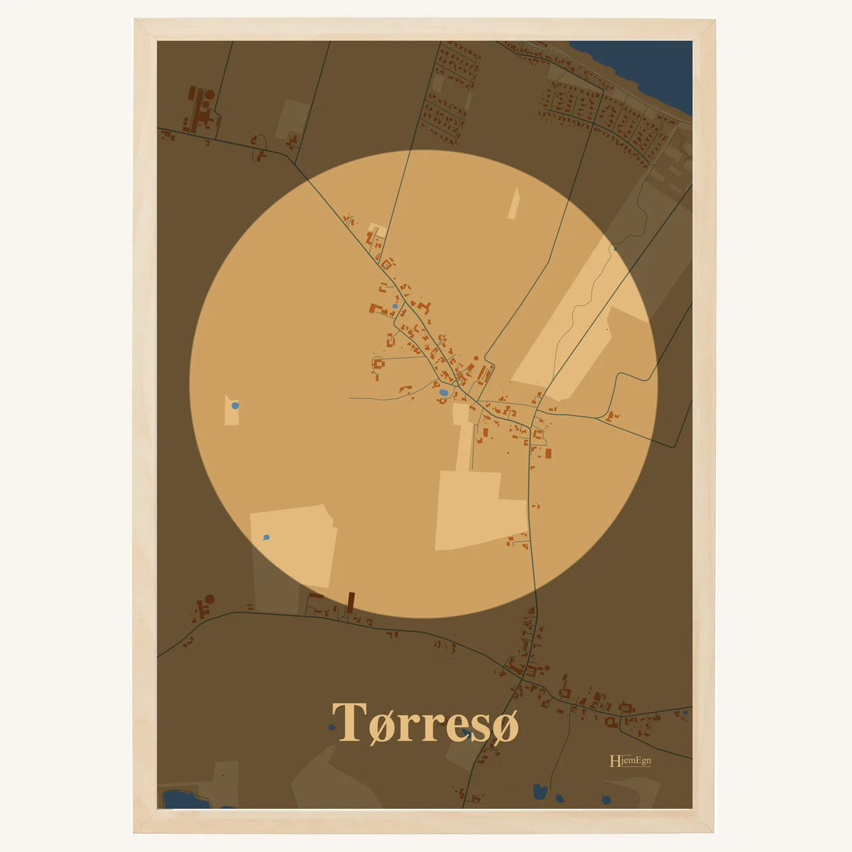 Tørresø plakat – Centrum 2026 – Lys pastel brun