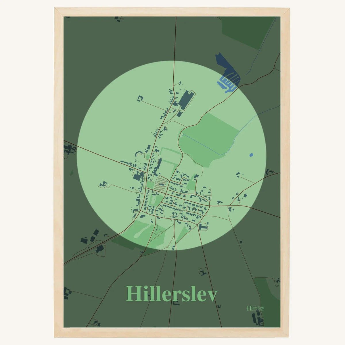 Hillerslev plakat – Centrum 2026 – Lys pastel grøn