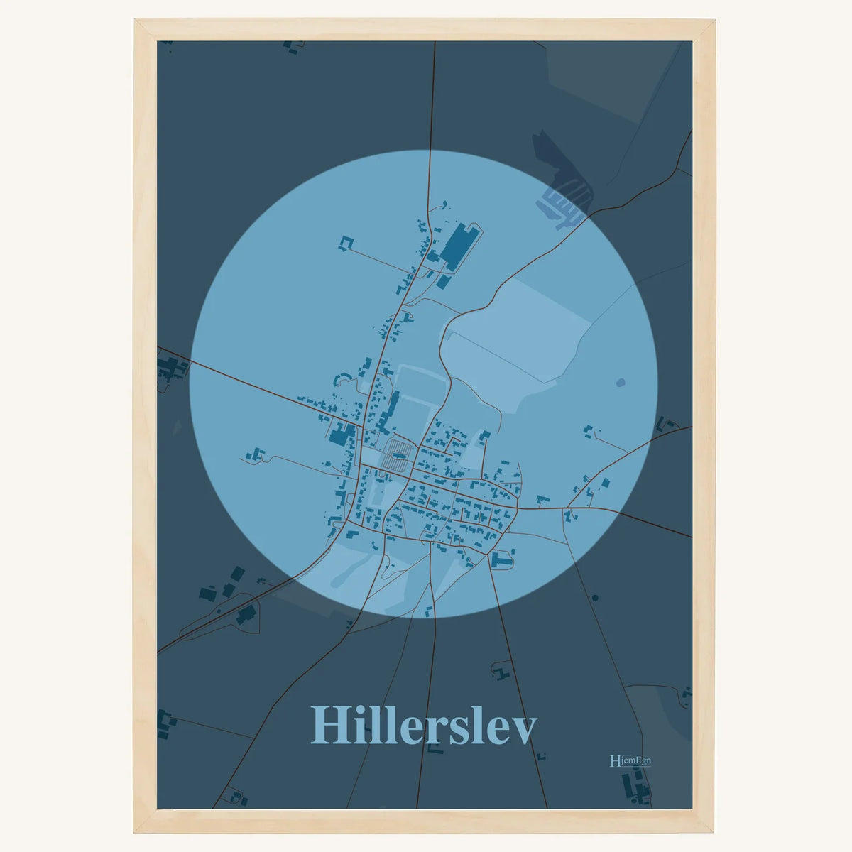 Hillerslev plakat – Centrum 2026 – Lys pastel blå