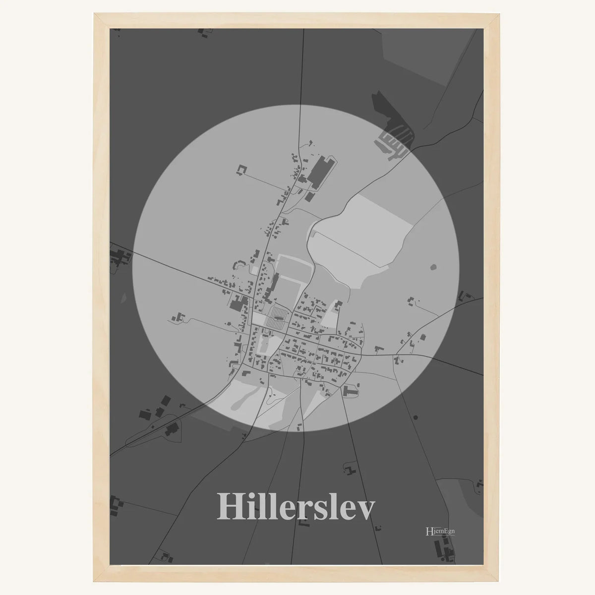 Hillerslev plakat – Centrum 2026 – Lys pastel grå