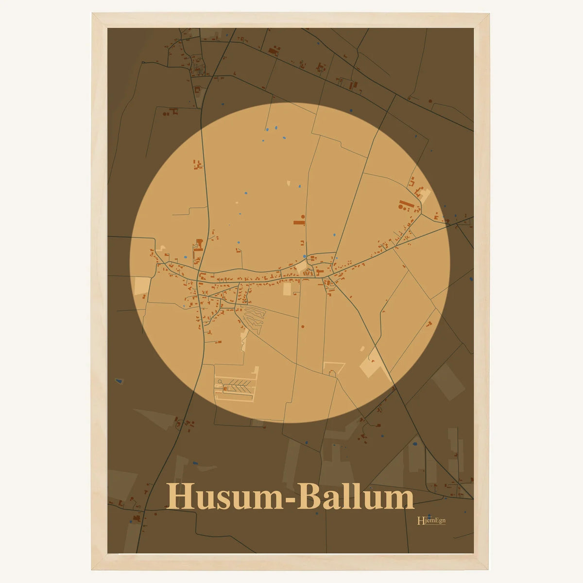 Husum-Ballum plakat – Centrum 2026 – Lys pastel brun