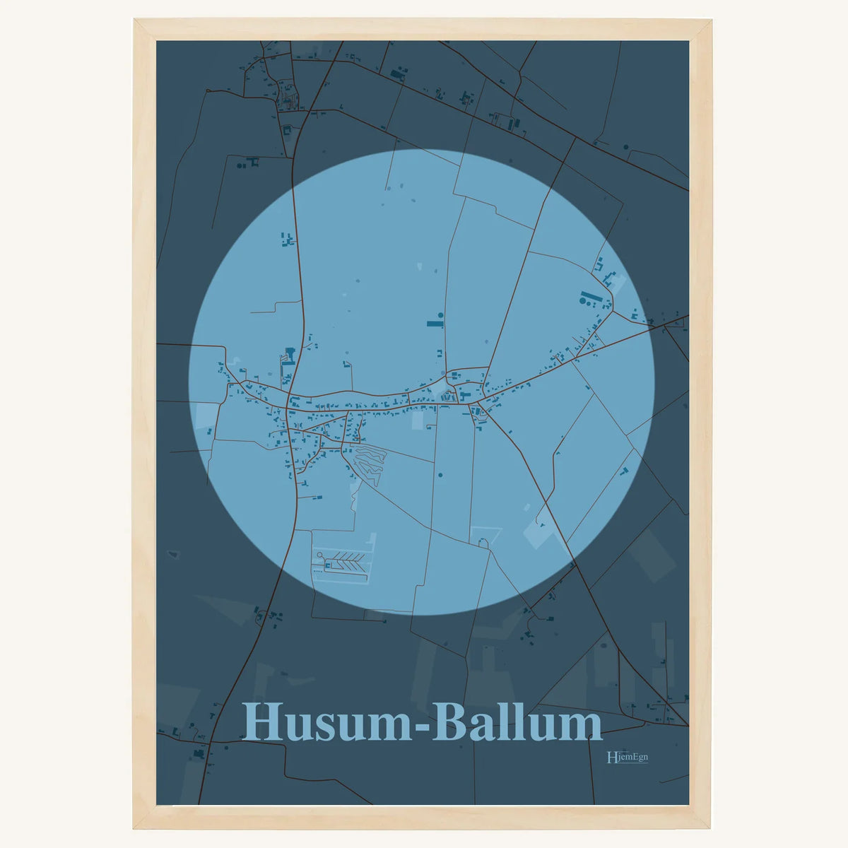Husum-Ballum plakat – Centrum 2026 – Lys pastel blå