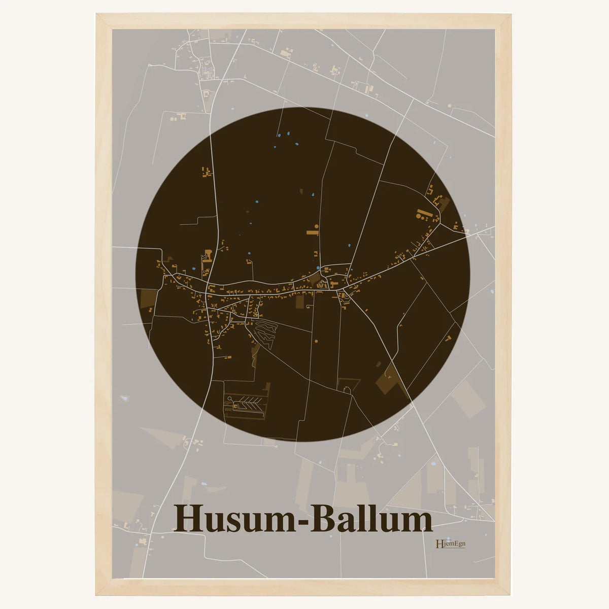Husum-Ballum plakat – Centrum 2026 – Mørk brun