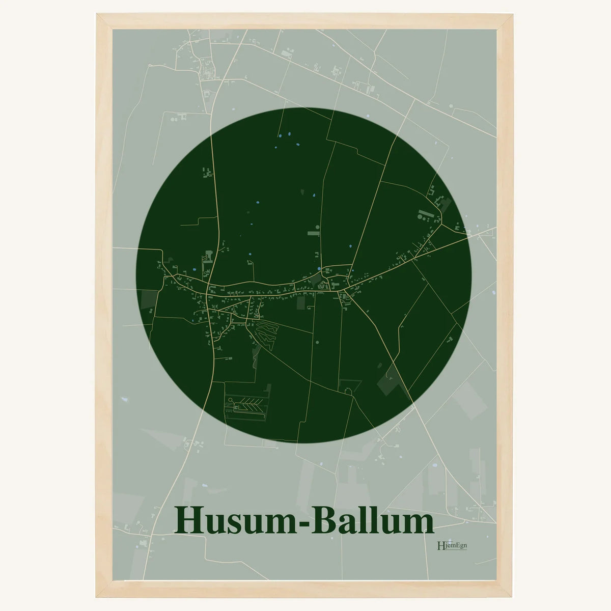 Husum-Ballum plakat – Centrum 2026 – Mørk grøn