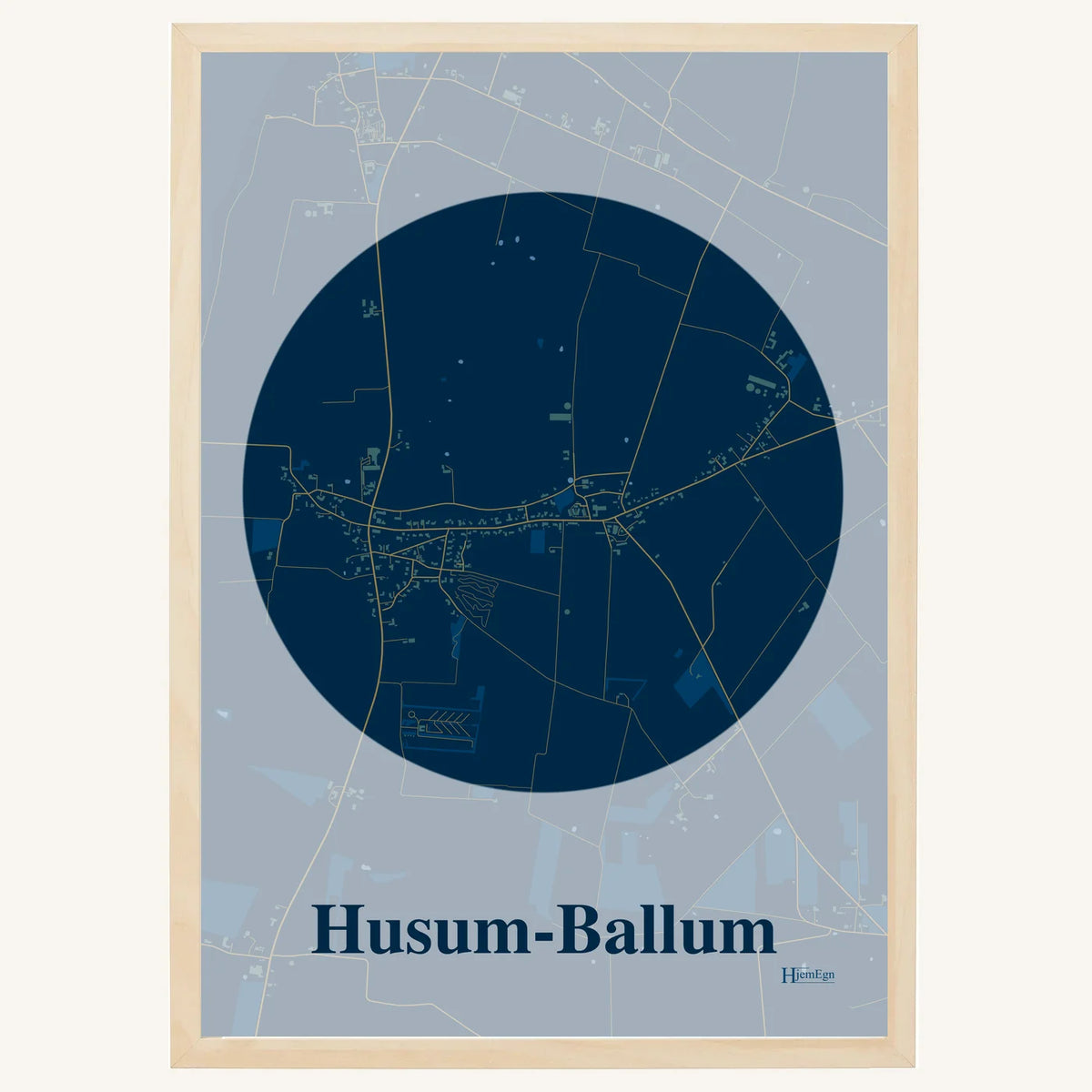 Husum-Ballum plakat – Centrum 2026 – Mørk blå