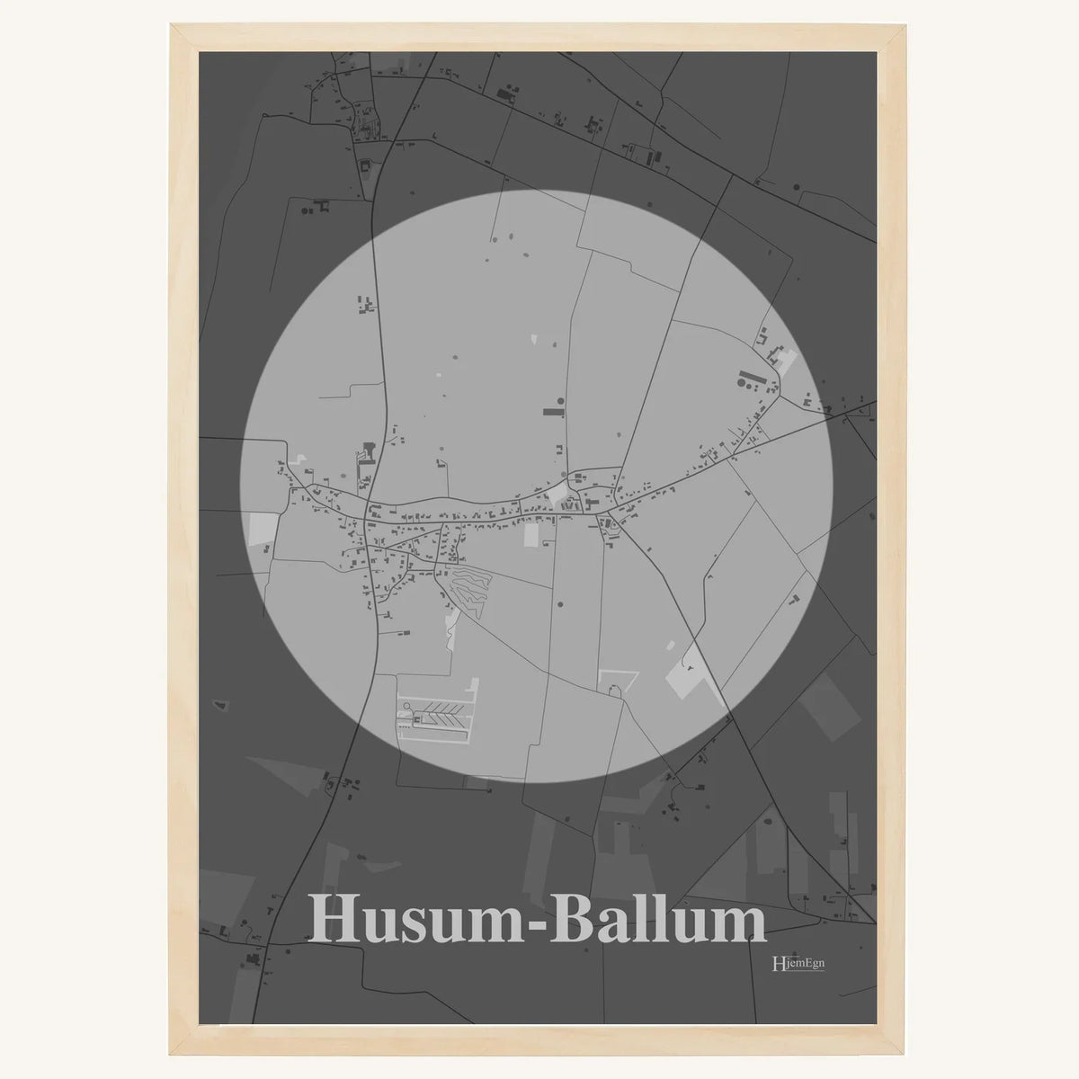 Husum-Ballum plakat – Centrum 2026 – Lys pastel grå