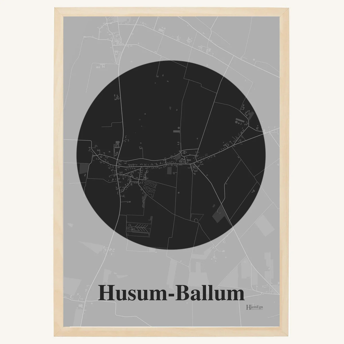 Husum-Ballum plakat – Centrum 2026 – Mørk grå