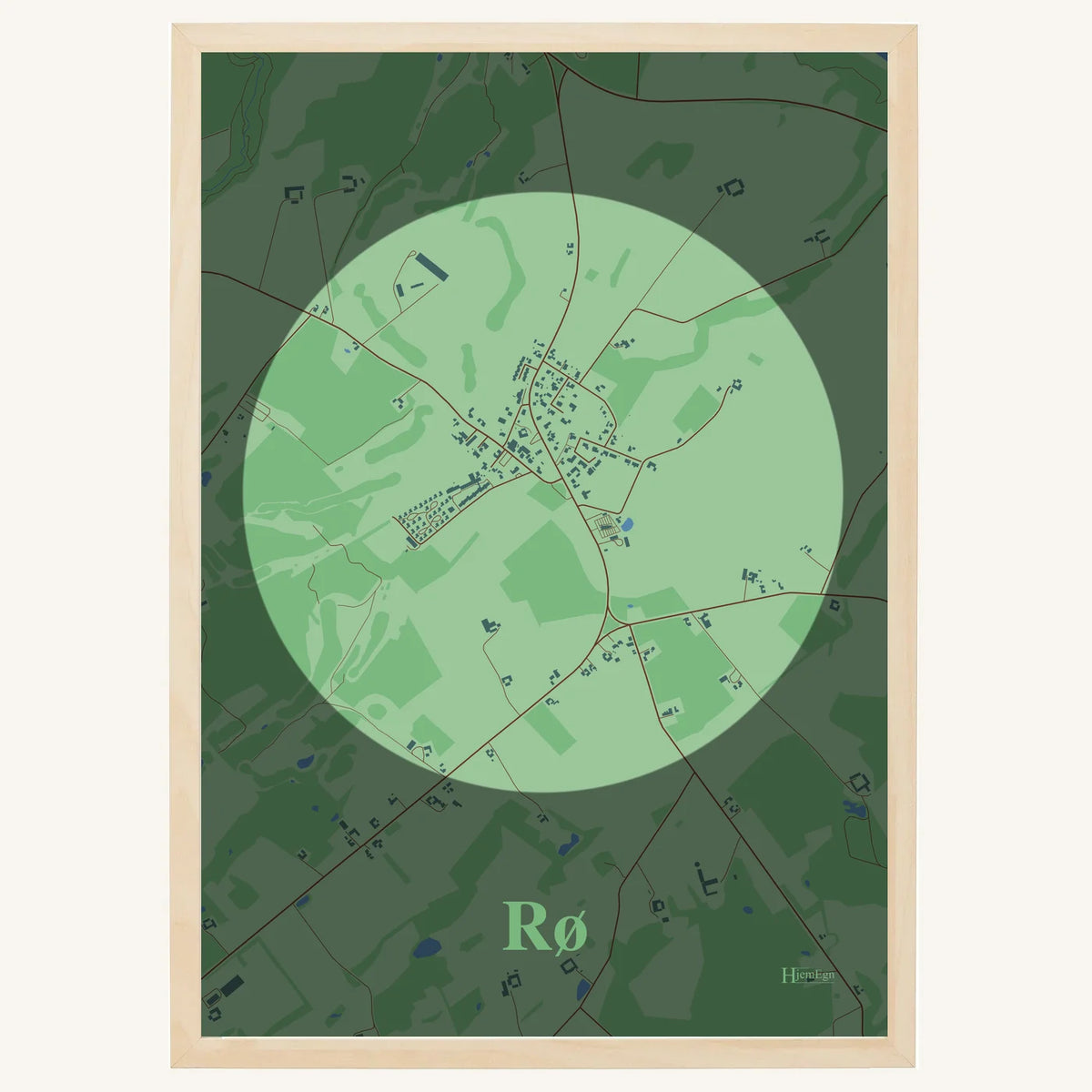 Rø plakat – Centrum 2026 – Lys pastel grøn