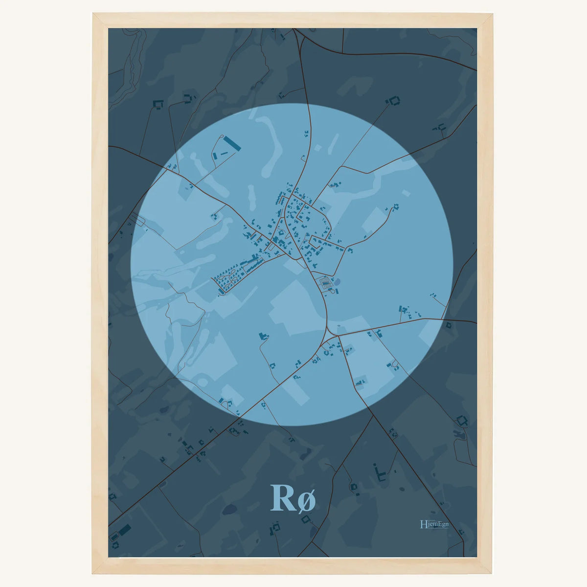 Rø plakat – Centrum 2026 – Lys pastel blå