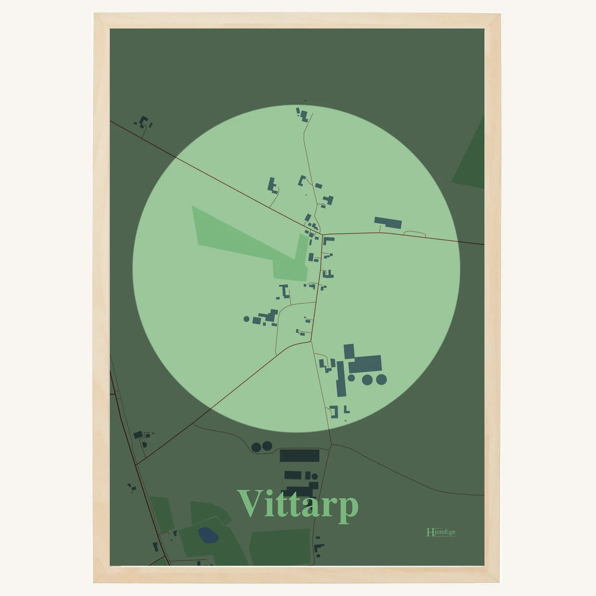Vittarp plakat – Centrum 2026 – Lys pastel grøn