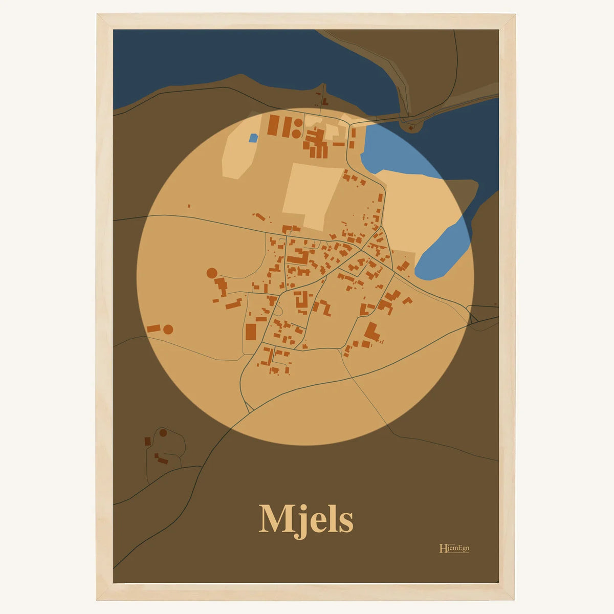 Mjels plakat – Centrum 2026 – Lys pastel brun