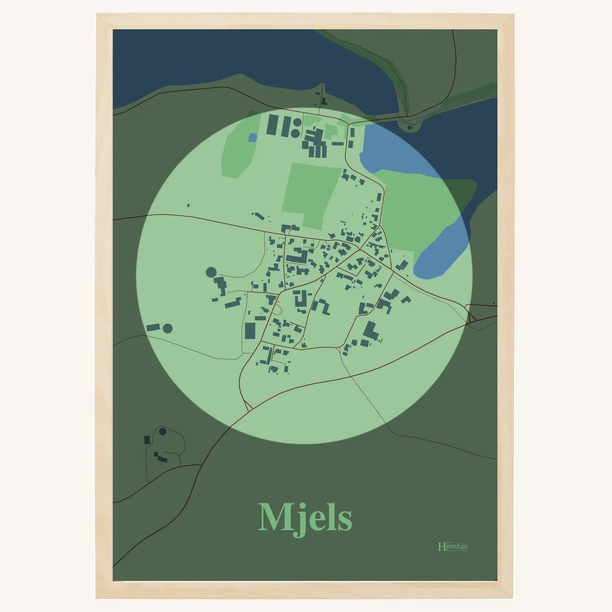 Mjels plakat – Centrum 2026 – Lys pastel grøn