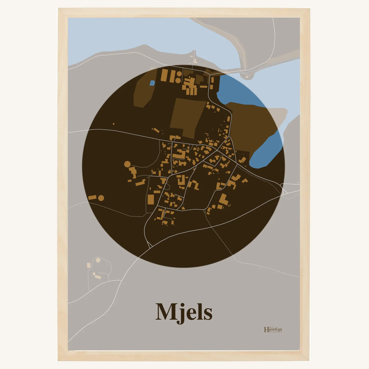 Mjels plakat – Centrum 2026 – Mørk brun